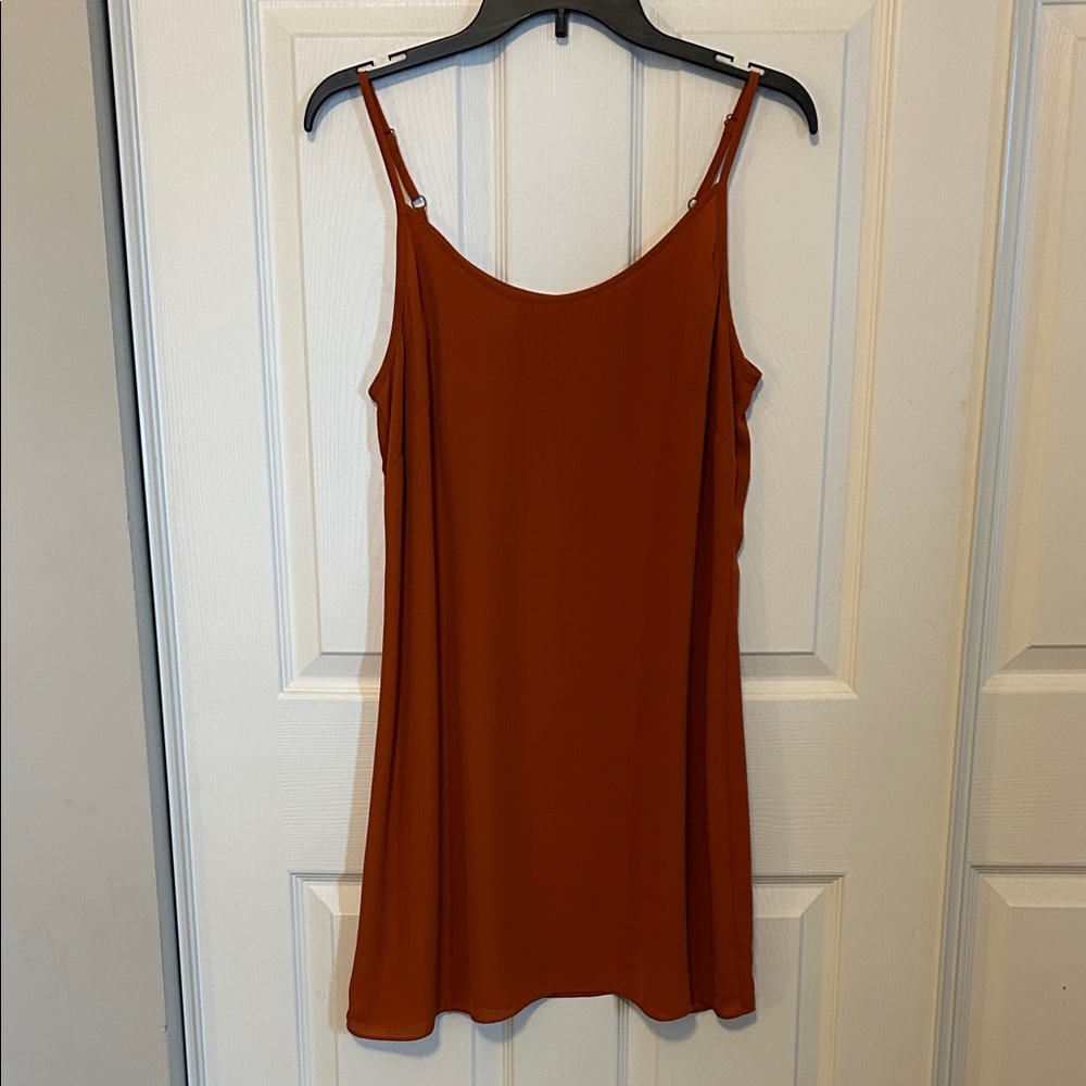 Slipdress Rust Orange Adjustable Straps Women's Medium